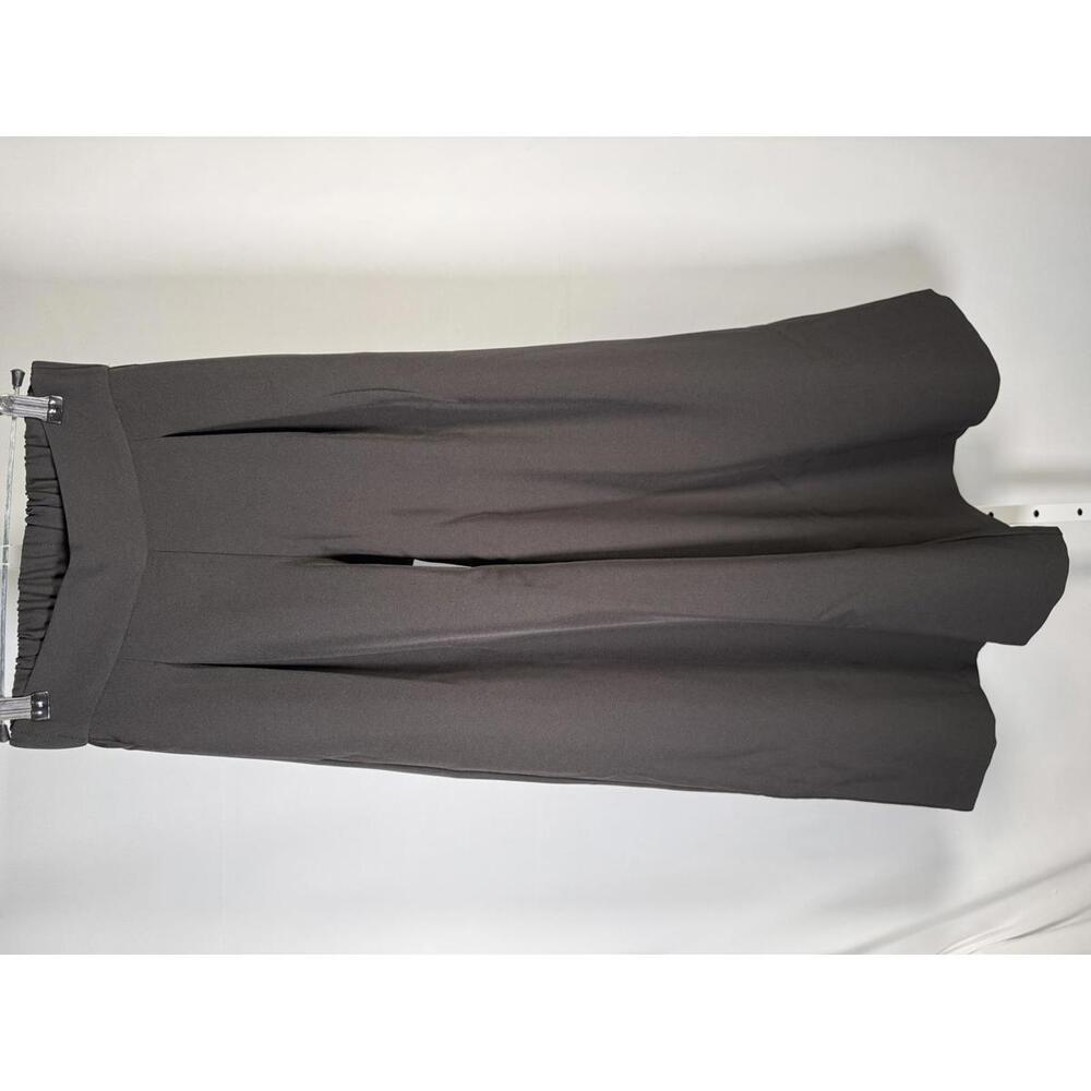 Mynne Collection Gray Wide Leg Dress Pants Pleated Pull-On Elastic Waist PXXS - Picture 2 of 6
